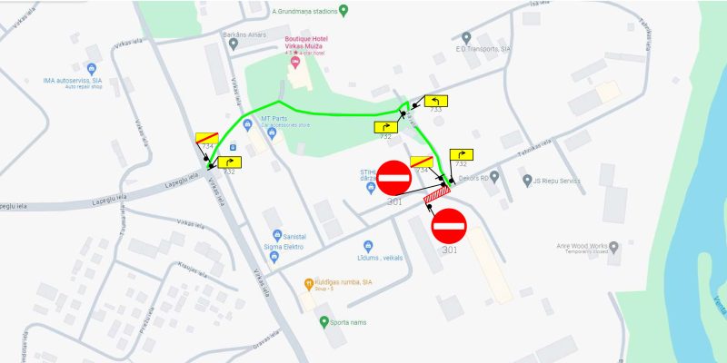 Satiksmes ierobezojumu karte 23.11.2023.